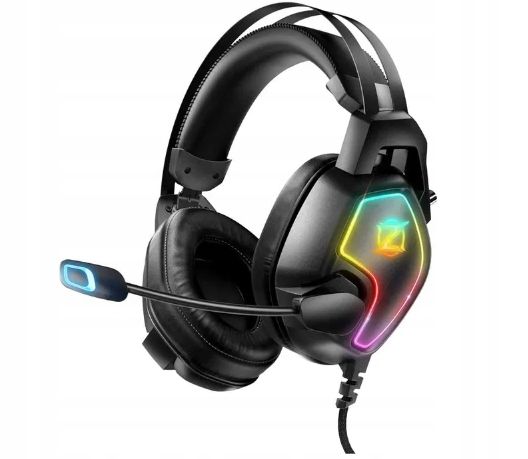 Słuchawki Nauszne Ozeino Zw2 Gamingowe Pc Dla Graczy Rgb Usb Jack