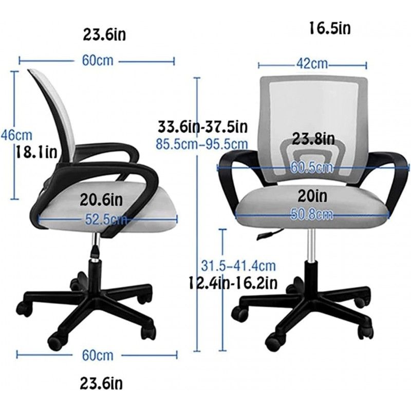 Fotel biurowy obrotowy mikrosiatka do biurka KO25SZ