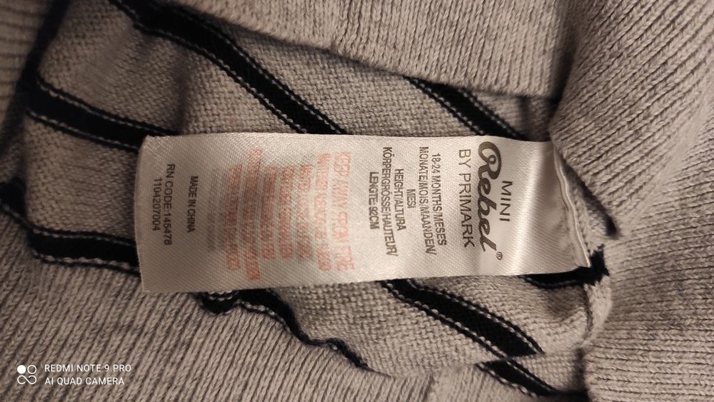 Новый свитер 1,5-2 года, джемпер, кофта р. 86-92