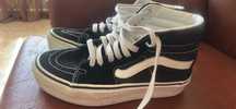 Vans cano alto plataforma