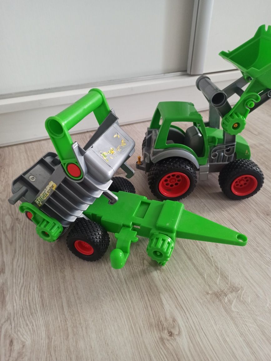 Traktor z naczepą WADER duży gumowe koła ekstra zabawka