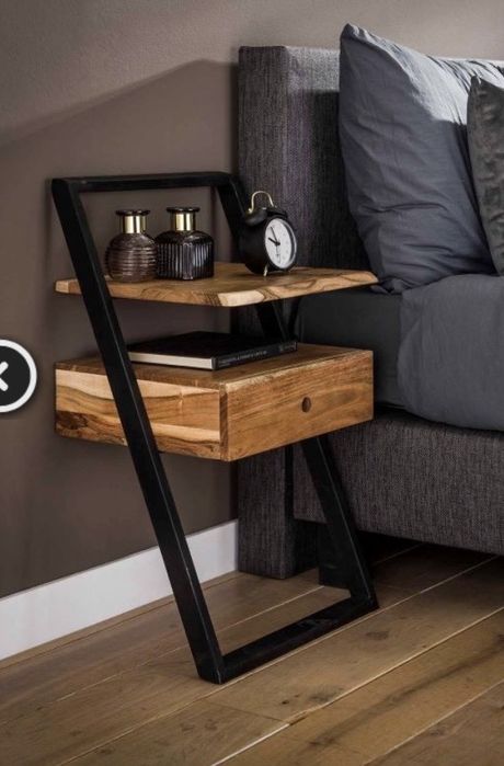 Nowe 2 szafki nocne z drzewa akacjowego