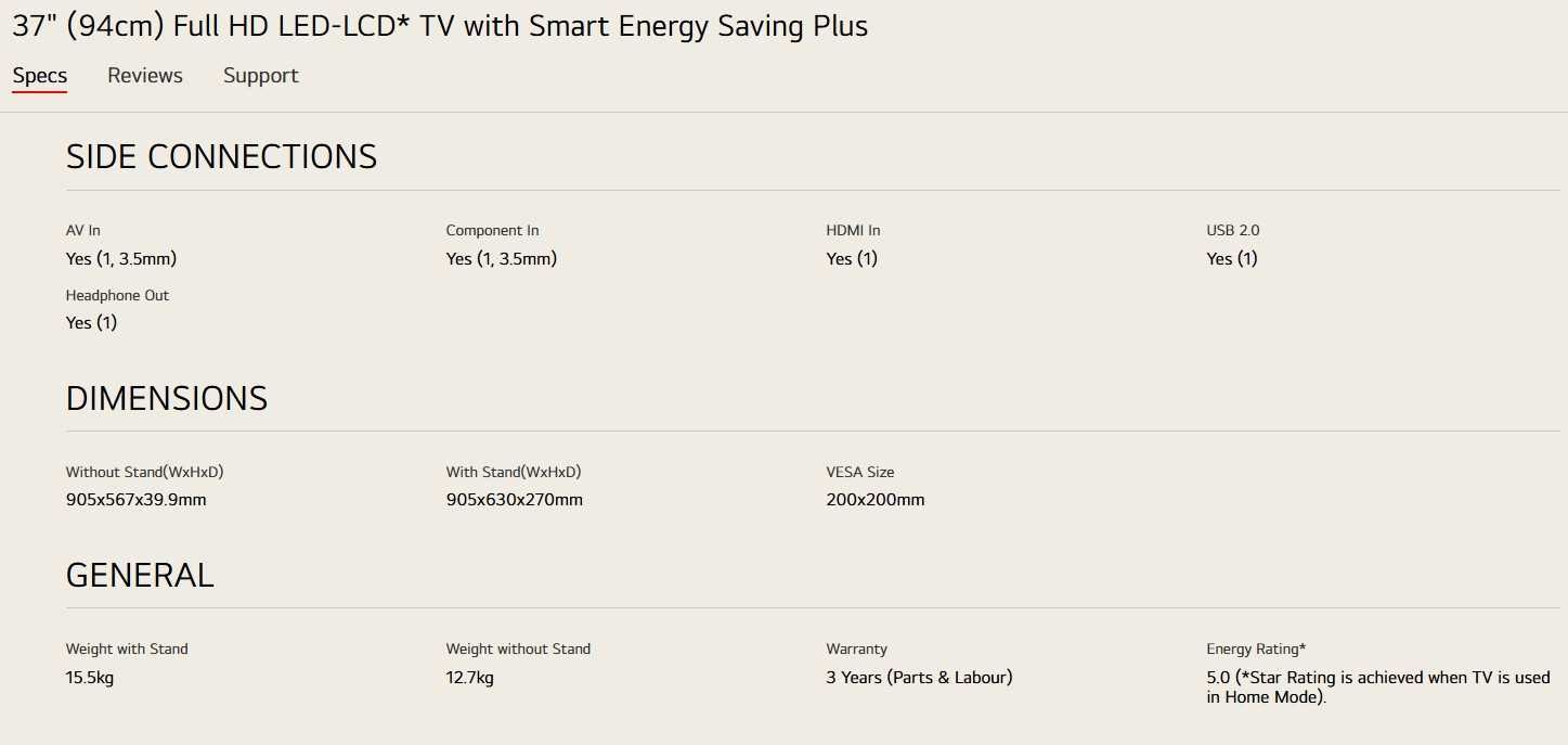 Televisor LED LG 37"