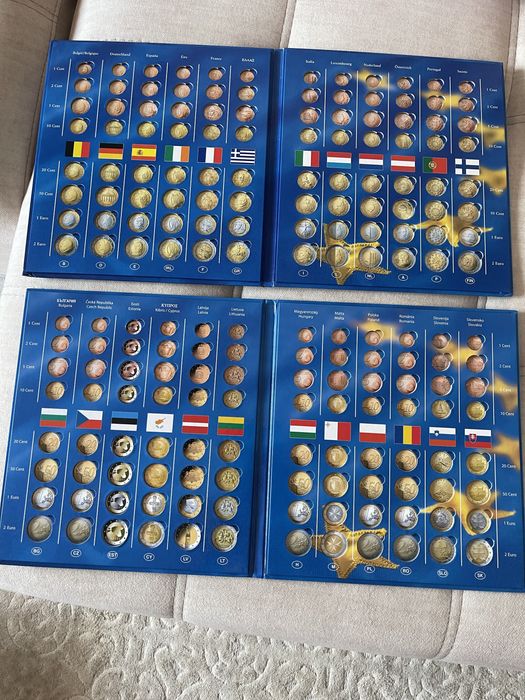 Capas para guardar séries de euros