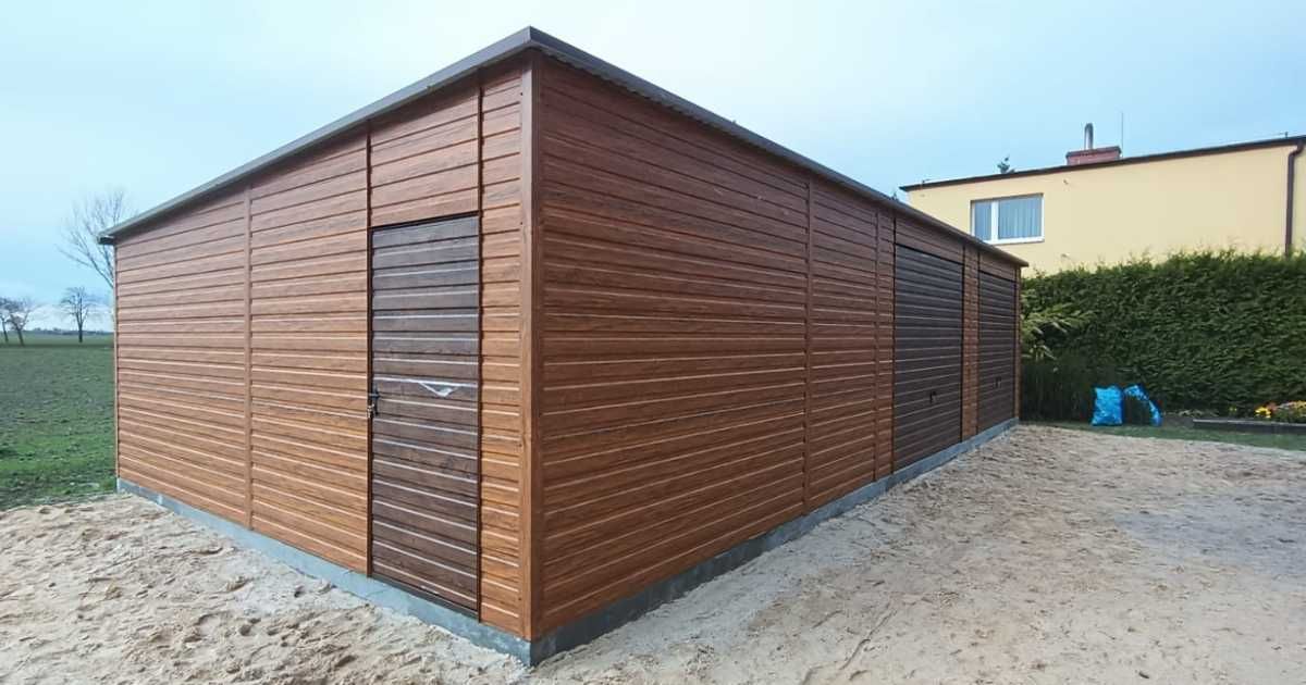 Garaż Blaszany Drewnopodobny premium 6x6 4x6 4x7 6x5 9x6 8x6 5x5