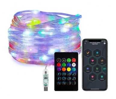 Wąż świetlny LED - koloror RGB - sterowanie z pilota i telefonu - 2szt