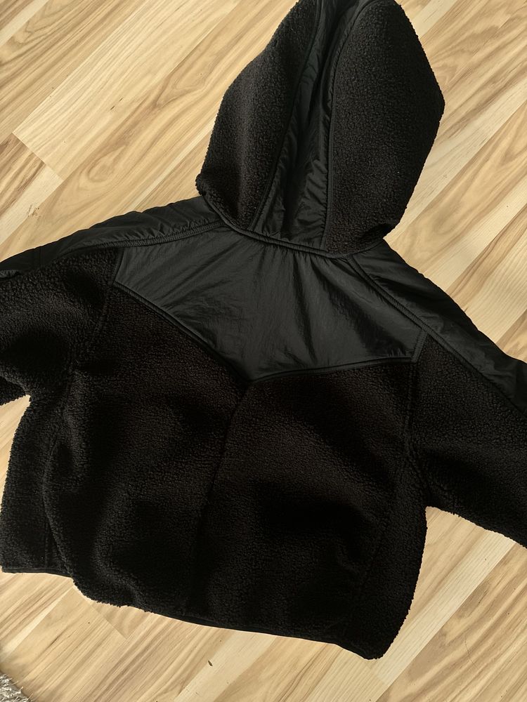 Jordan WMNS czarna bluza polar kieszenie kaptur