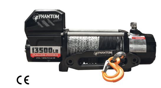 Guincho Phantom 13500 lbs (6123 kg) 12V cabo plasma
