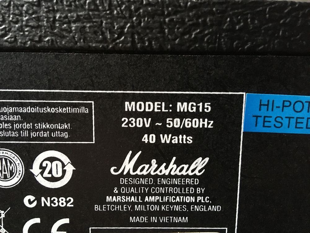 Combo gitarowe Marshall MG15 igła