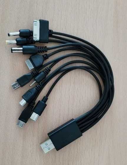 10 w 1. Uniwersalny kabel USB do ładowarki telefonu komórkowego.