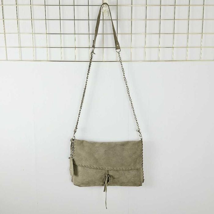 Mala camurça cinzenta