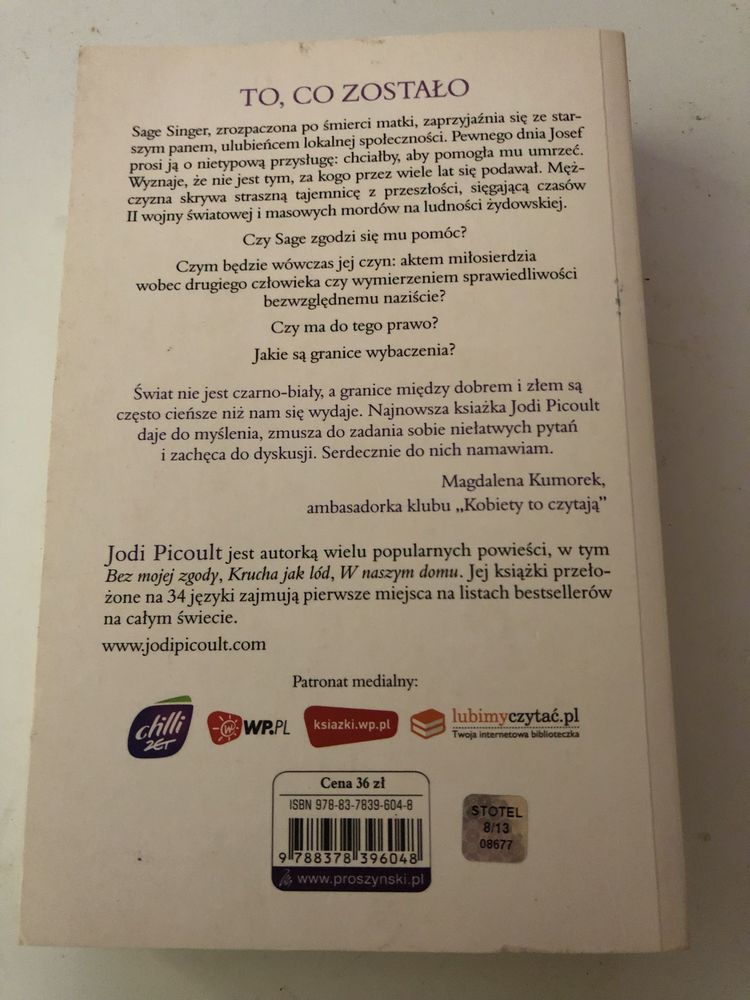 Książka Jodi Picoult "To, Co Zostało"