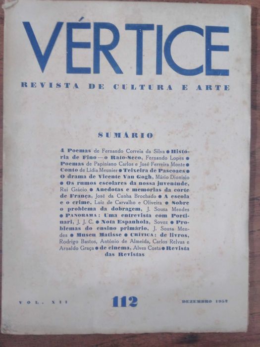 Vértice | Colóquio de Letras - anos 40-50 - desde 7€