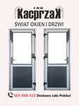DRZWI Kacprzak 100x200 Drzwi ZEWNĘTRZNE PCV Sklepowe Antracyt