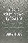 Blacha aluminiowa ryflowana antypoślizgowa – cięcie na wymiar, wysyłka