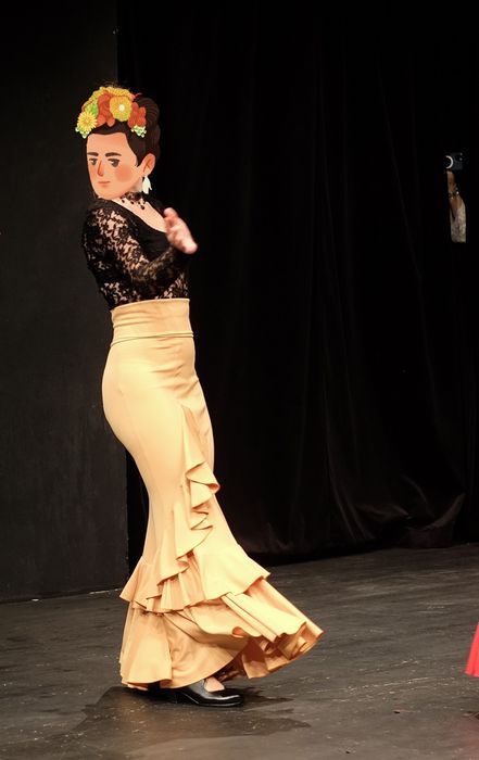 Spódnica flamenco El Rocio model Salon rozm. XS 34 musztardowa