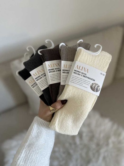 5 par skarpetek z wełny merino 39-42 na prezent idealne