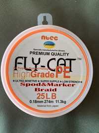 Шнур NTEC FlyCat Spod & Marker Braid 274м 0,18 25lb orange