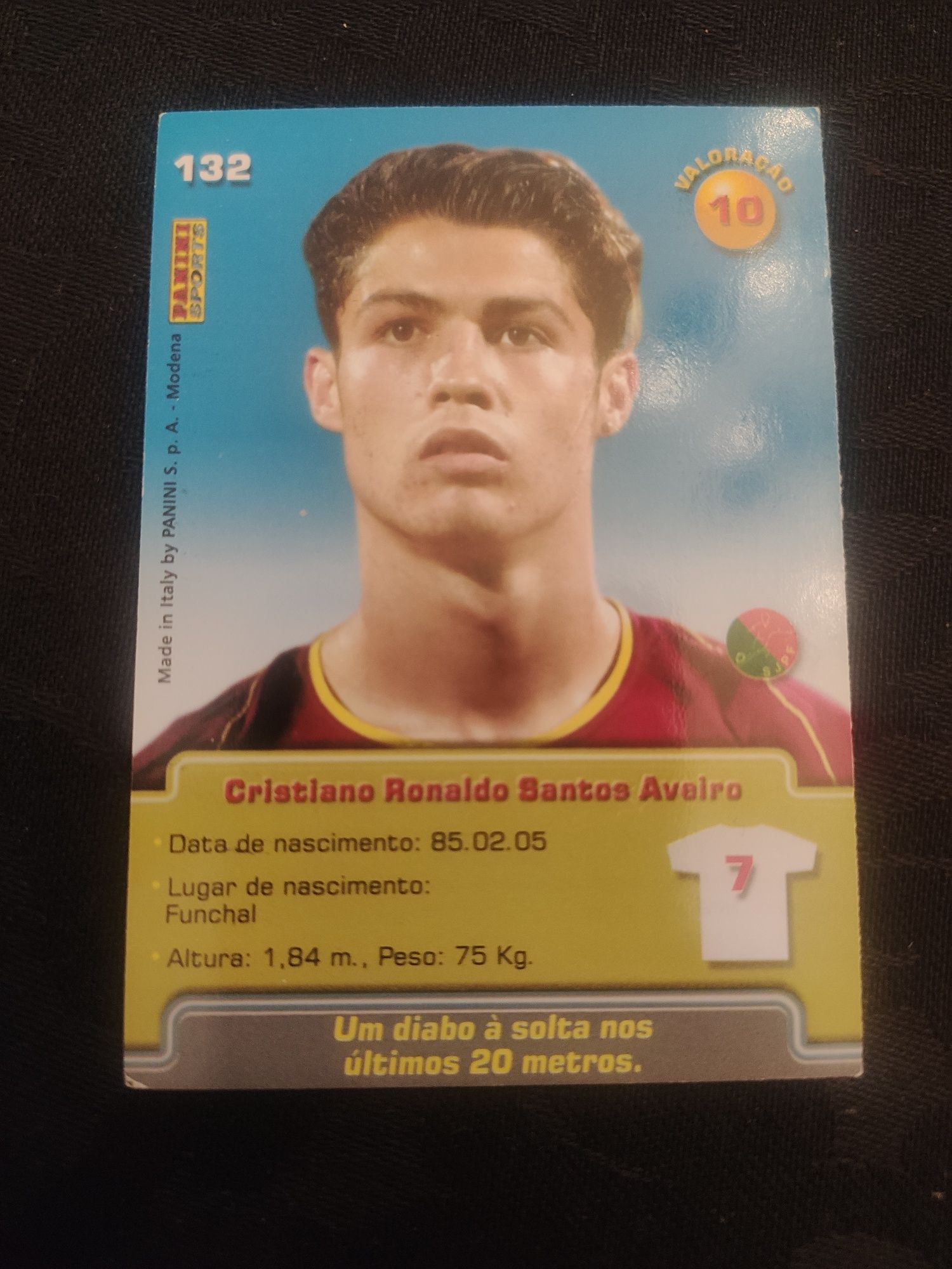 Carta Mega Craques 04-05 Cristiano Ronaldo