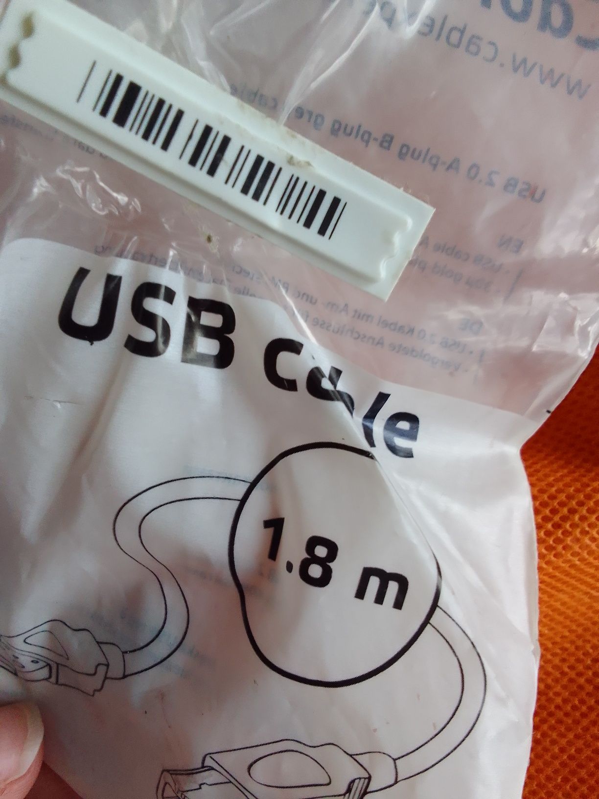 Kabel usb typu a i b 1,8 m cablexpert