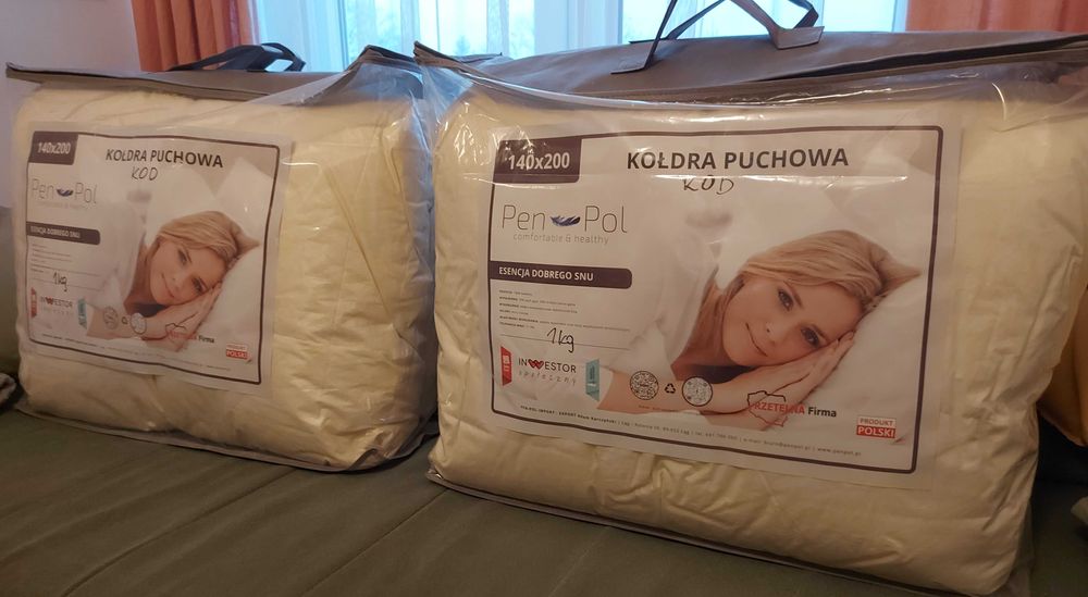 Kołdry puchowe Premium - Dwie nowe kołdry 140x200