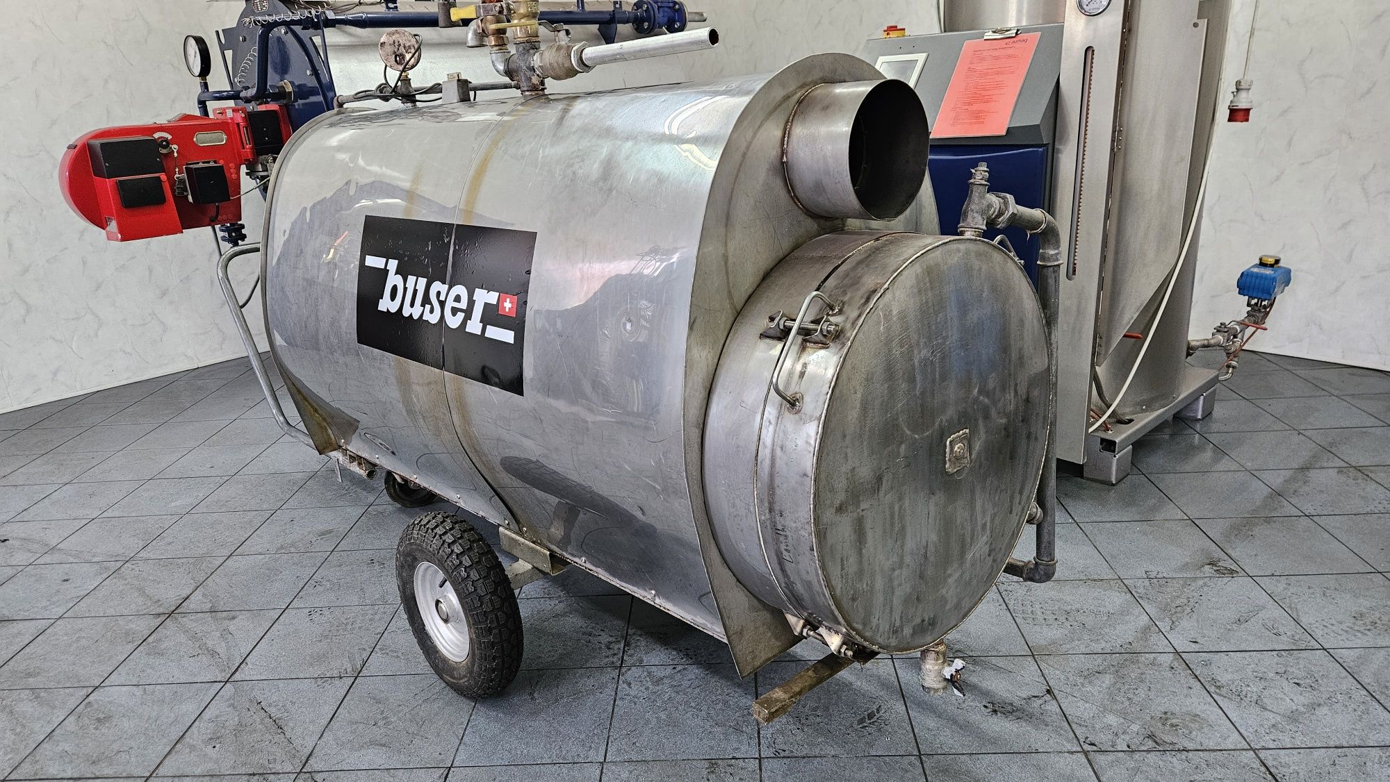 Wytwornica pary kocioł parowy czysta para Buser 300kg/ h olejowy