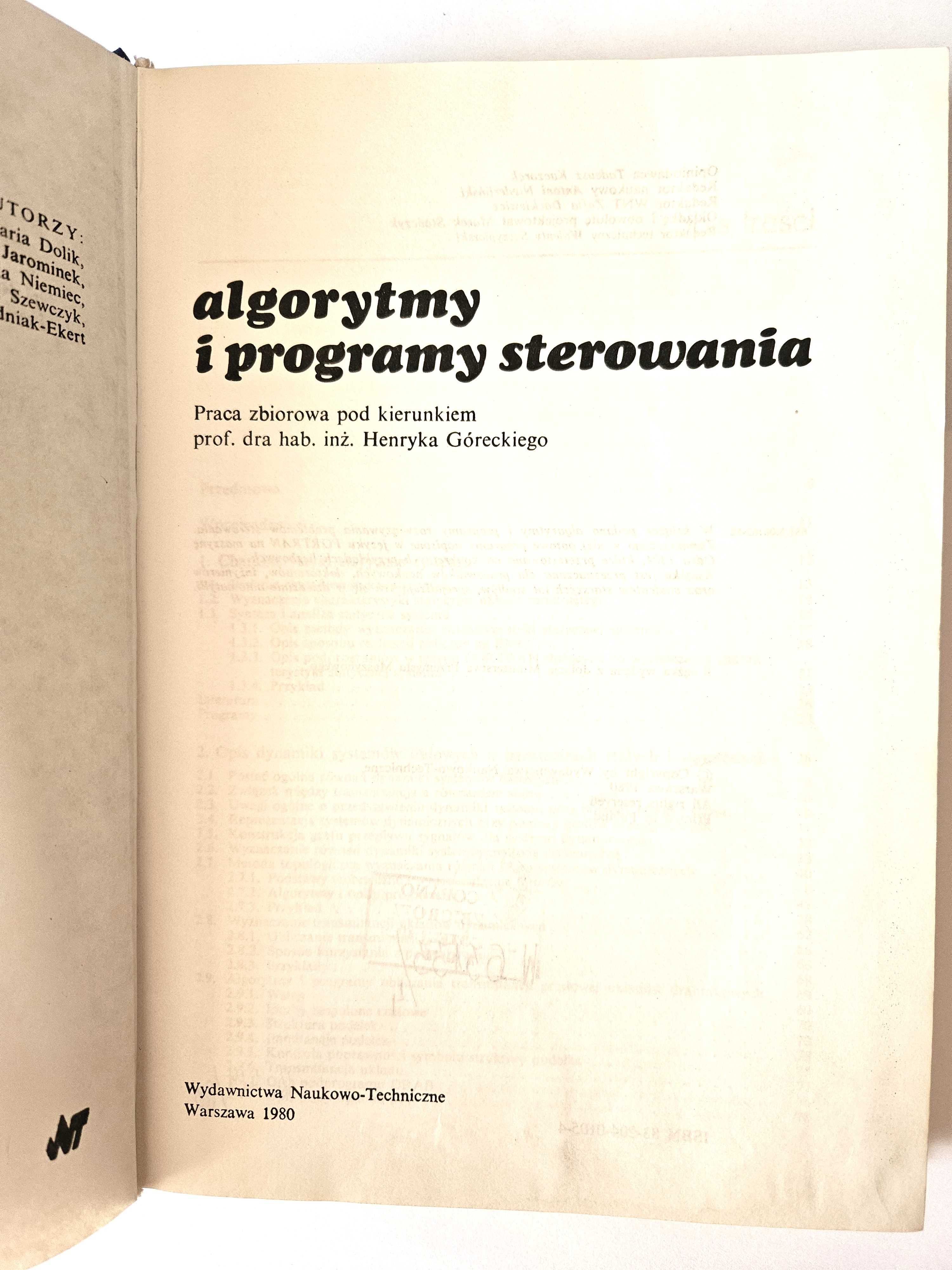 ALGORYTMY i PROGRAMY sterowania - Henryk Górecki
