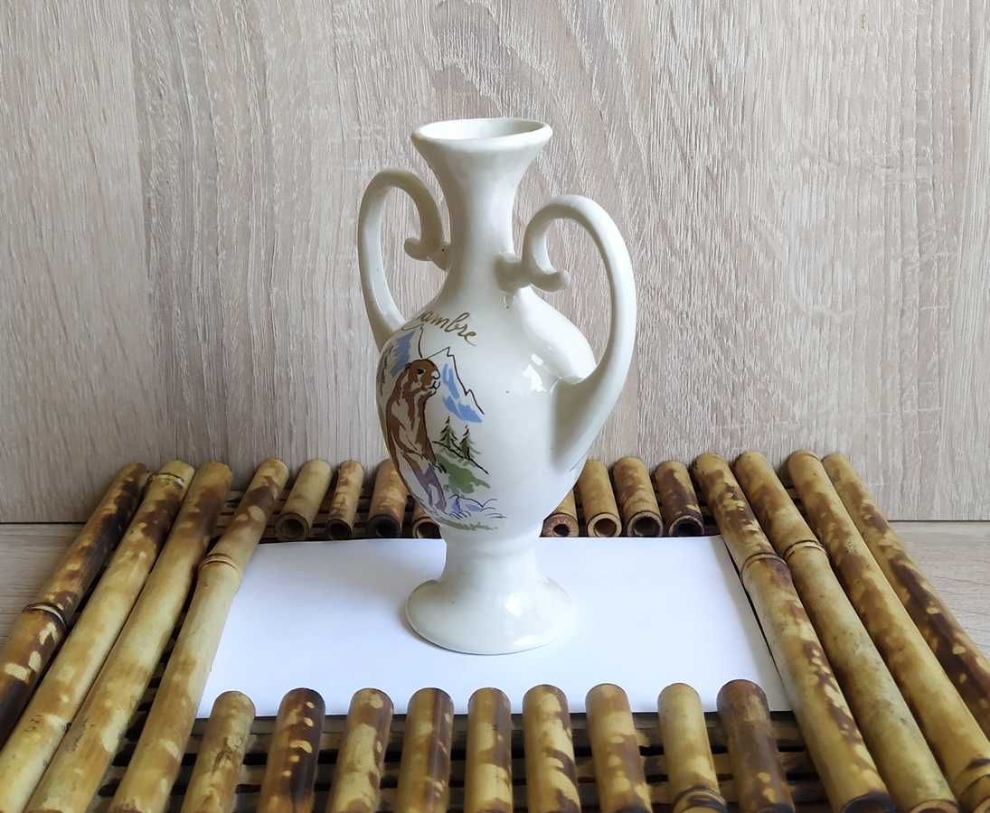 Vintage porcelanowy wazon. Francja lata 80