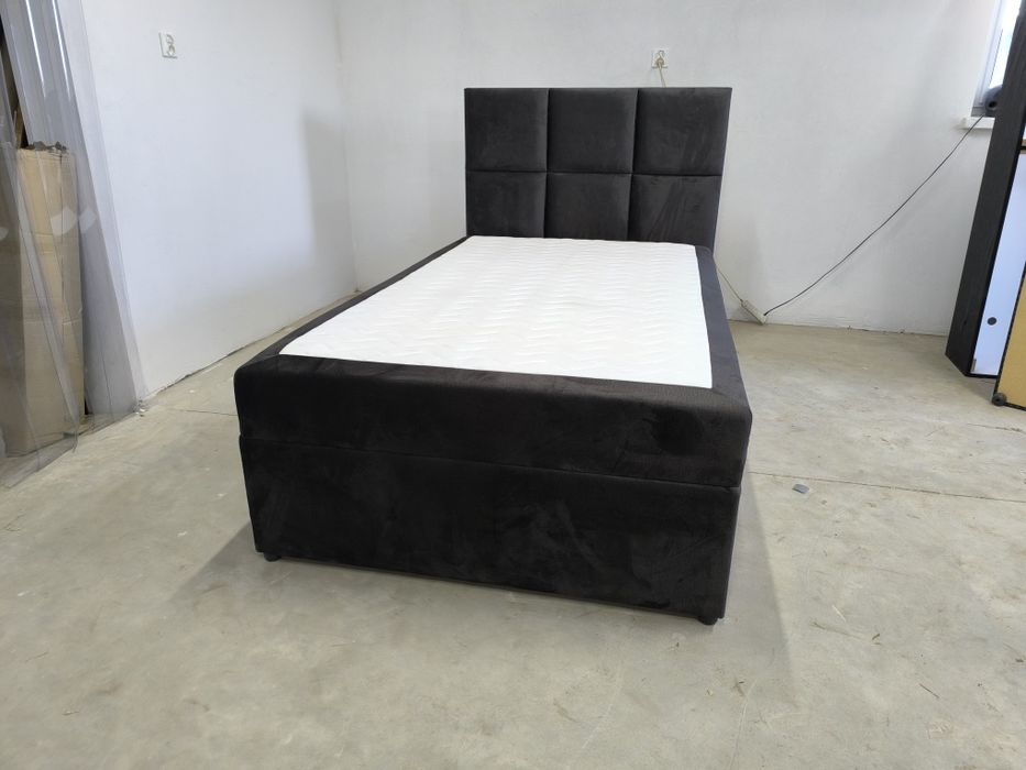 Łóżko Kontynentalne 120x200 pod Wymiar Z Materacem Glamour Pojemnik