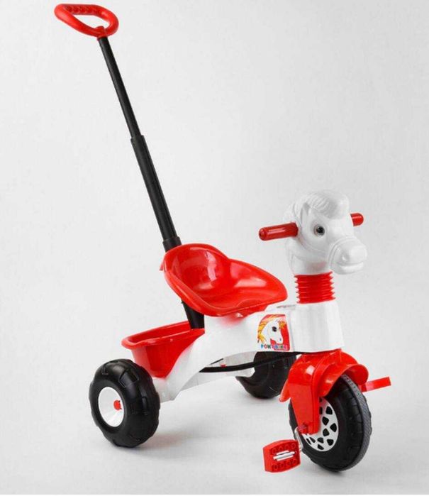 Детский трёхколёсный велосипед свет,звук,родительская ручка