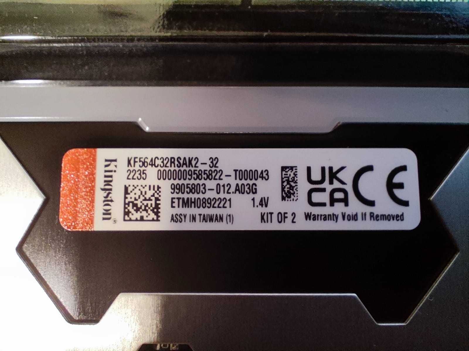 Kingston Fury Renegade RGB DDR5 32 GB 6400MHz CL32 (KF564C32RSAK2-32)