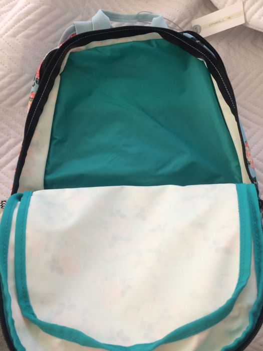 Mochila menina azul com flores rosa da O'neill