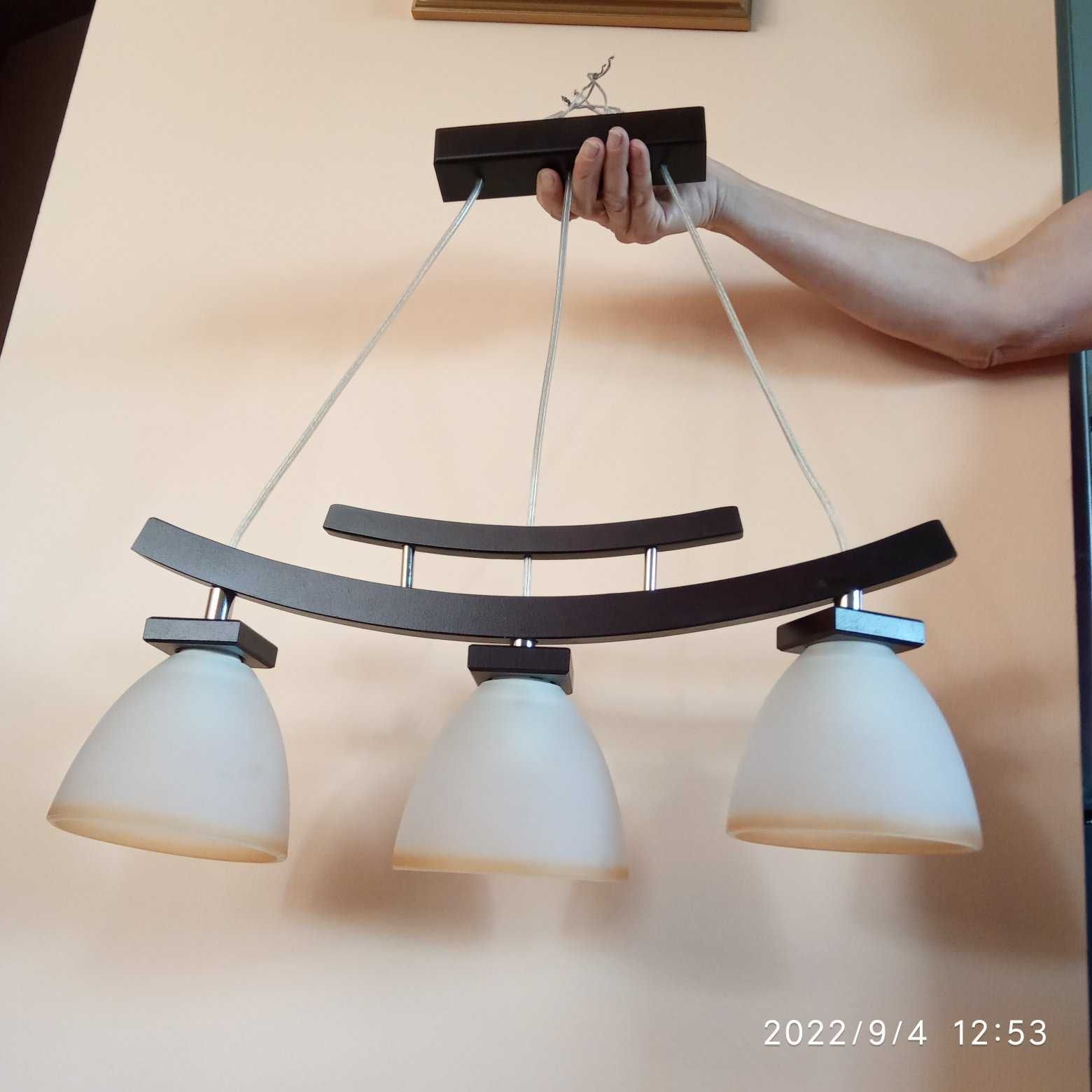 żyrandol lampa wisząca w stylu azjatyckim drewniany Japonia