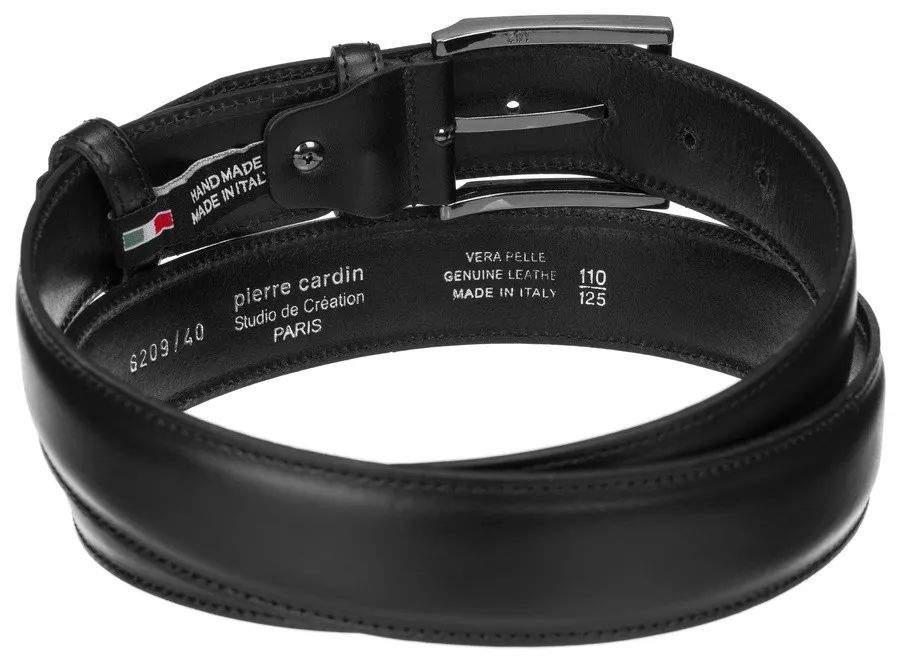 zestaw prezentowy: skórzany portfel i pasek męski - pierre cardin