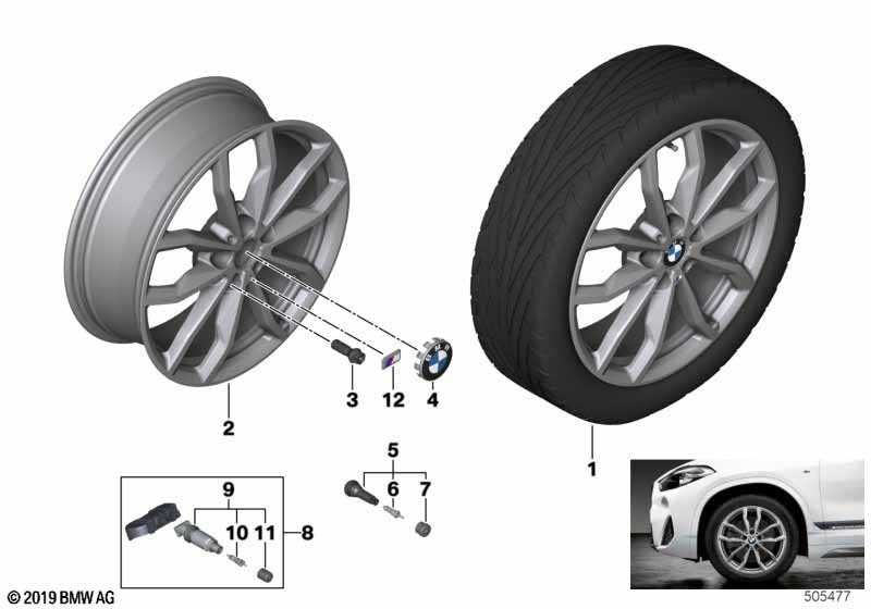 Komplet felg BMW 18" 6.5Jx18 ET: 41 Seria: 1’  Seria: 2’ nr mag 1/032