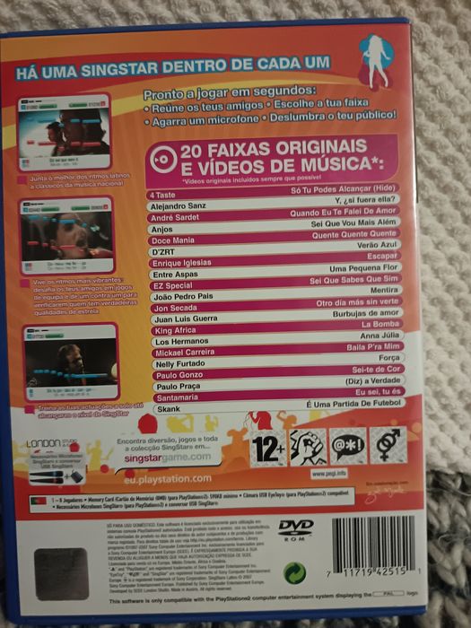 Vende-se CD Singstar Latino para PlayStation 2.