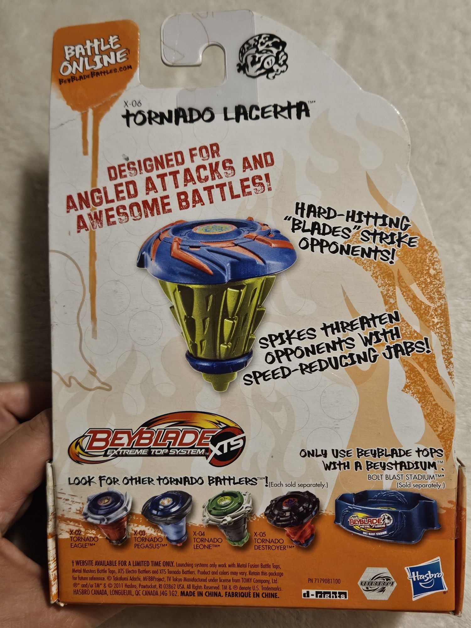 2011 Beyblade XTS Tornado Lacerta Hasbro WBBA
X-06 Tornado Lacerta - T