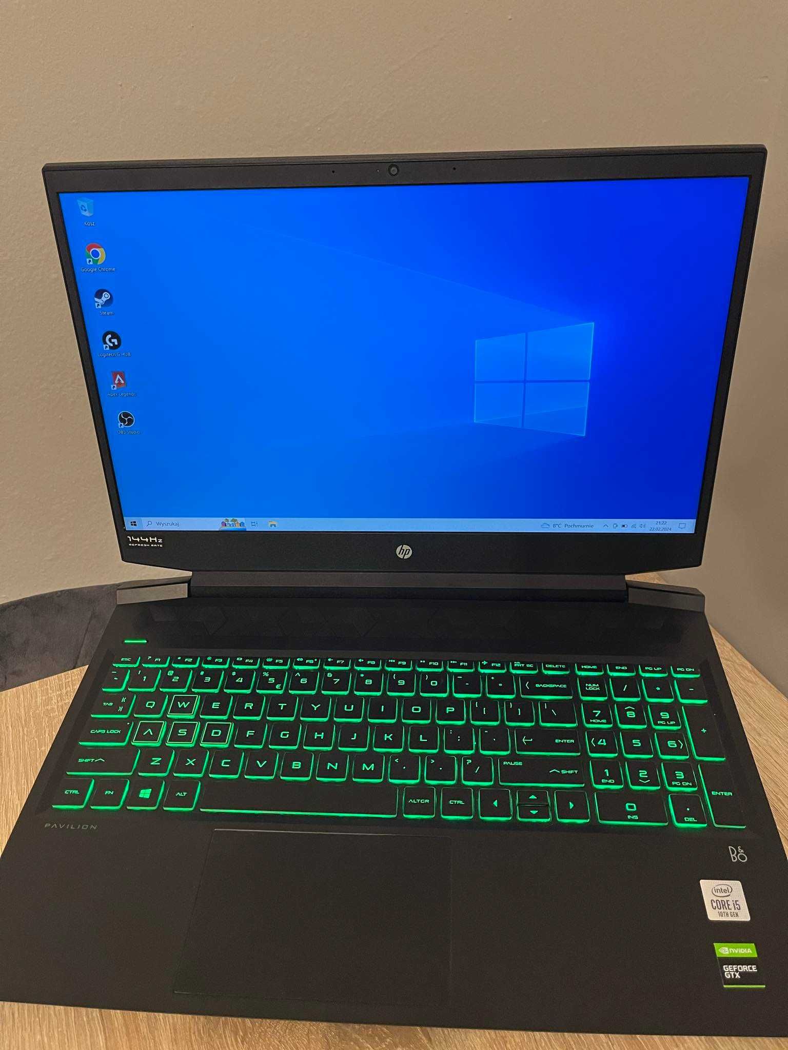 Laptop gamingowy HP Pavilon 1650ti