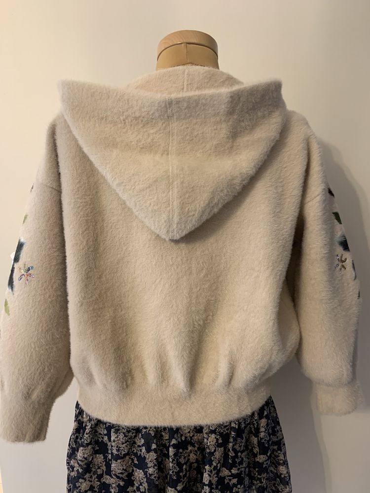 Sweter krotka alpaka kolor beżowy S-M nowa