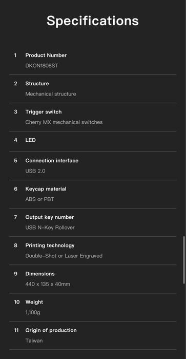 Teclado mecânico Ducky One 2 100% RGB cherry silent red