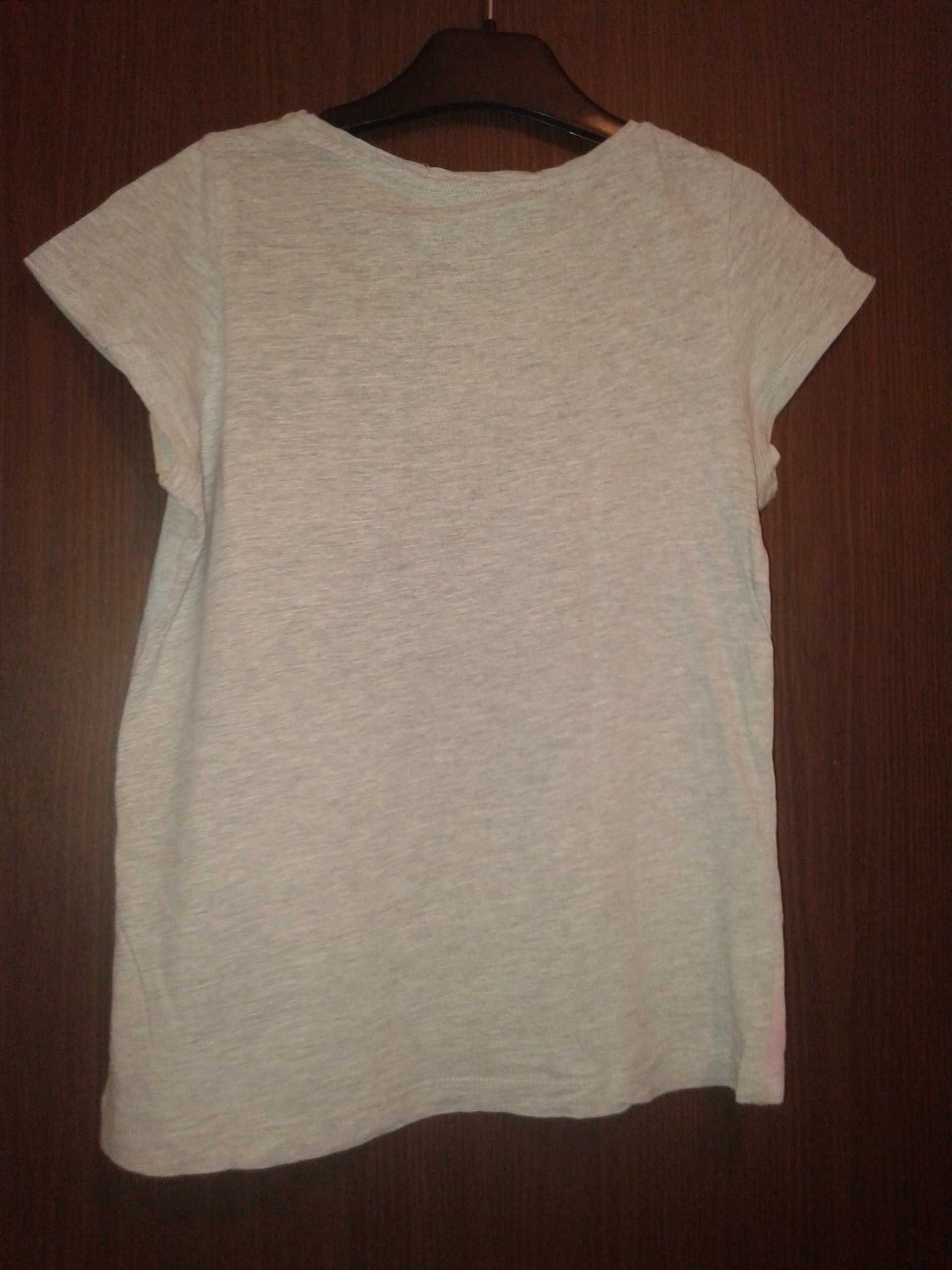 Bluzka dziewczęca krótki rękaw 134/140 H&M