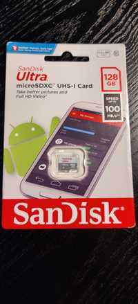Karta pamięci MicroSD SanDisk 128 GB.