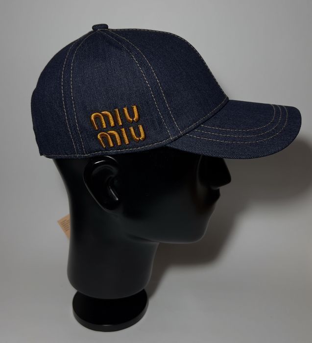 Кепка miu miu сіра та синя