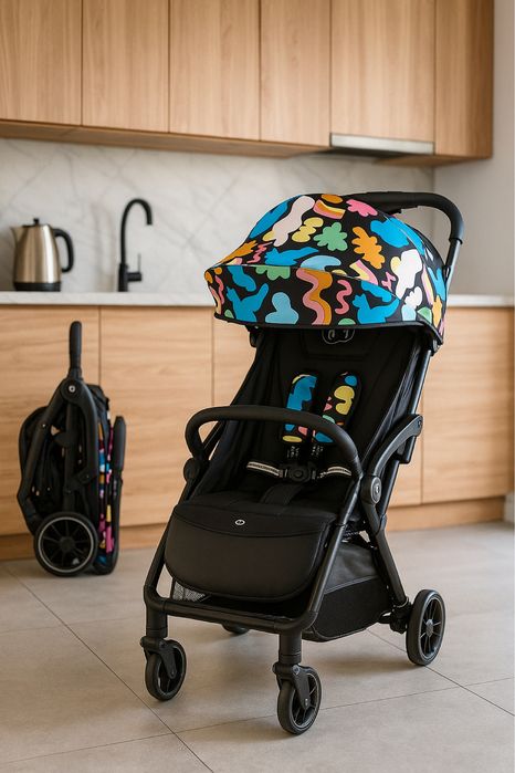 Kinderkraft nowy wozek spacerowy kolor happy shapes