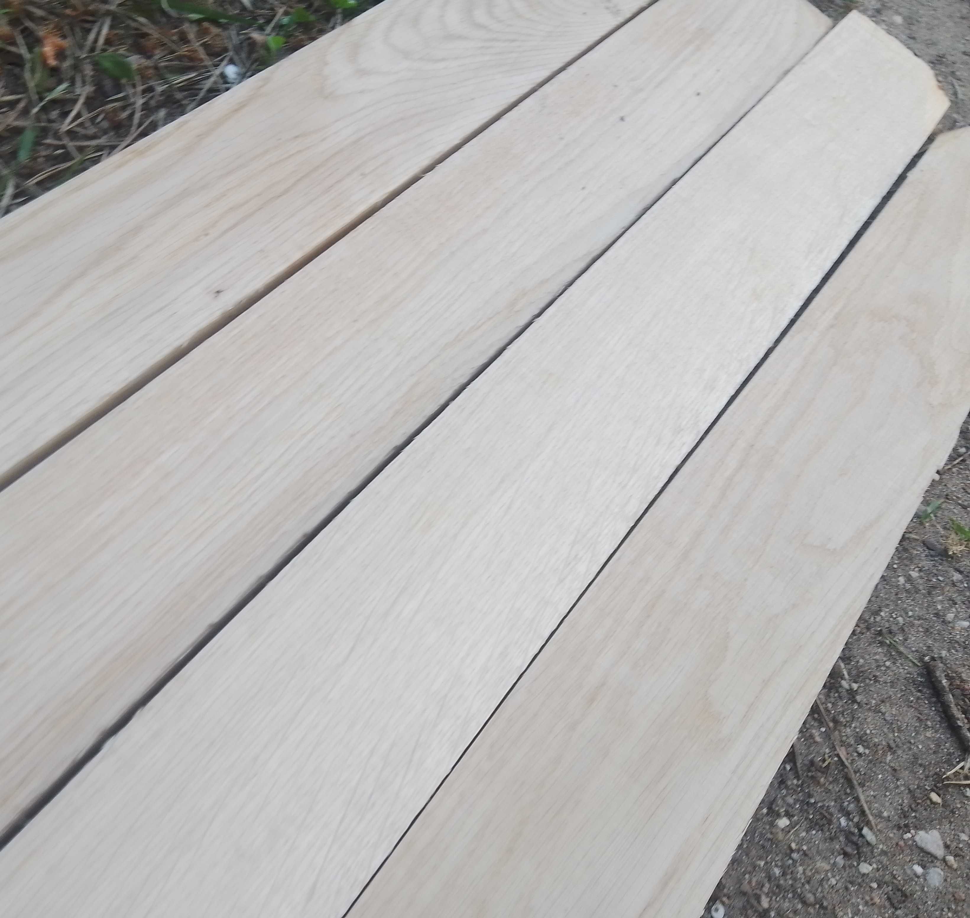Dębowa deska heblowana, lamela drewniana  130 cm x 6,5 cm, wysyłka