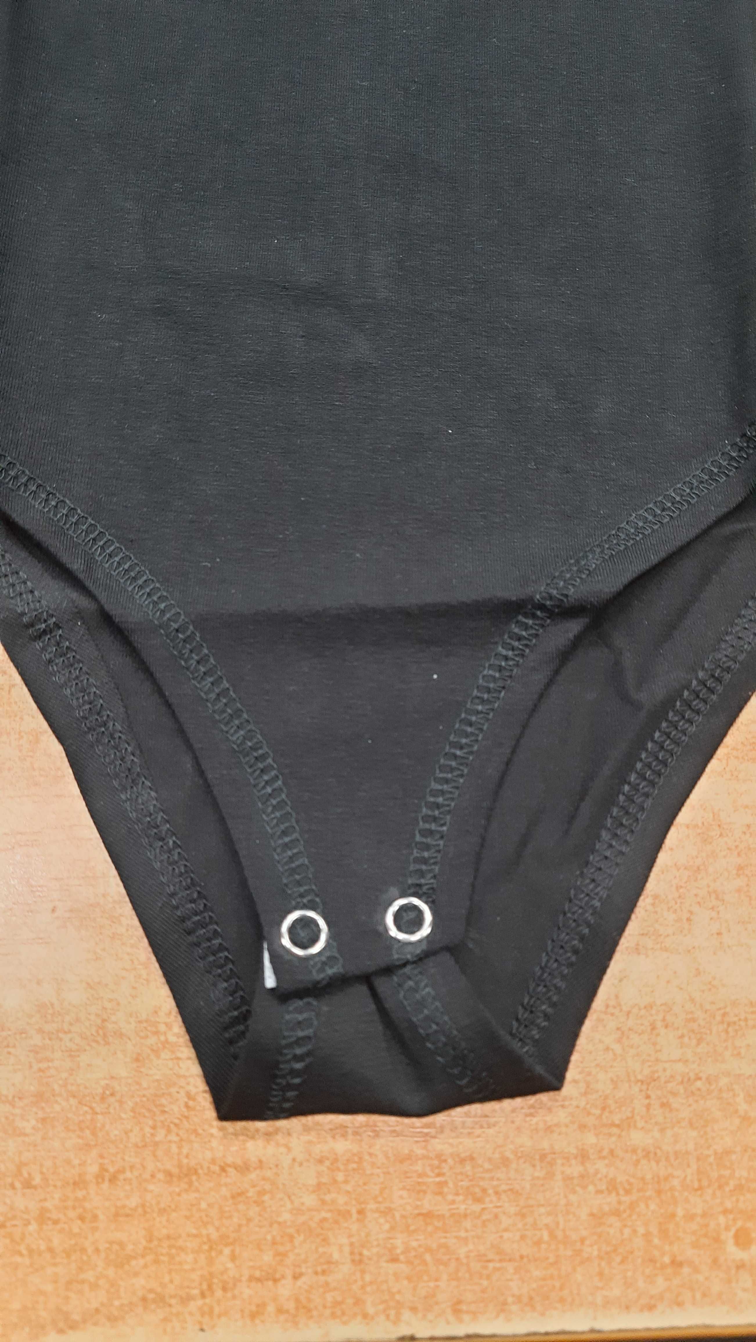 Body gimnastyczne czarne rękaw 3/4 ( różne rozmiary )