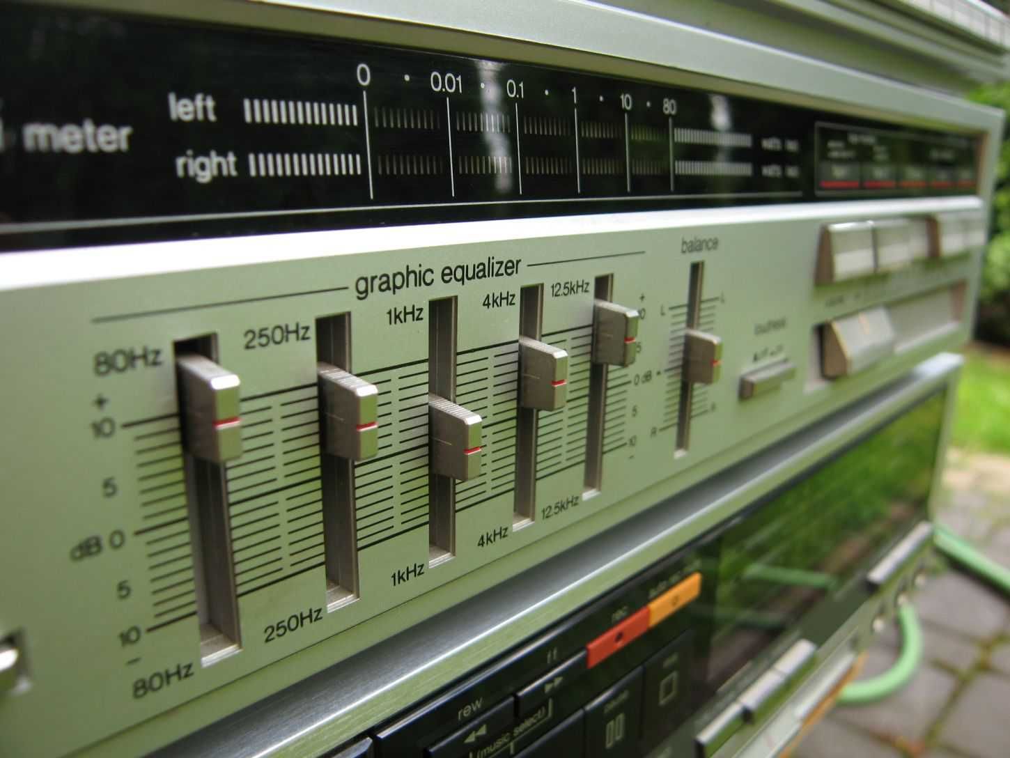 Japoński zestaw Technics 3-elementy z korektorem zadbany super stan