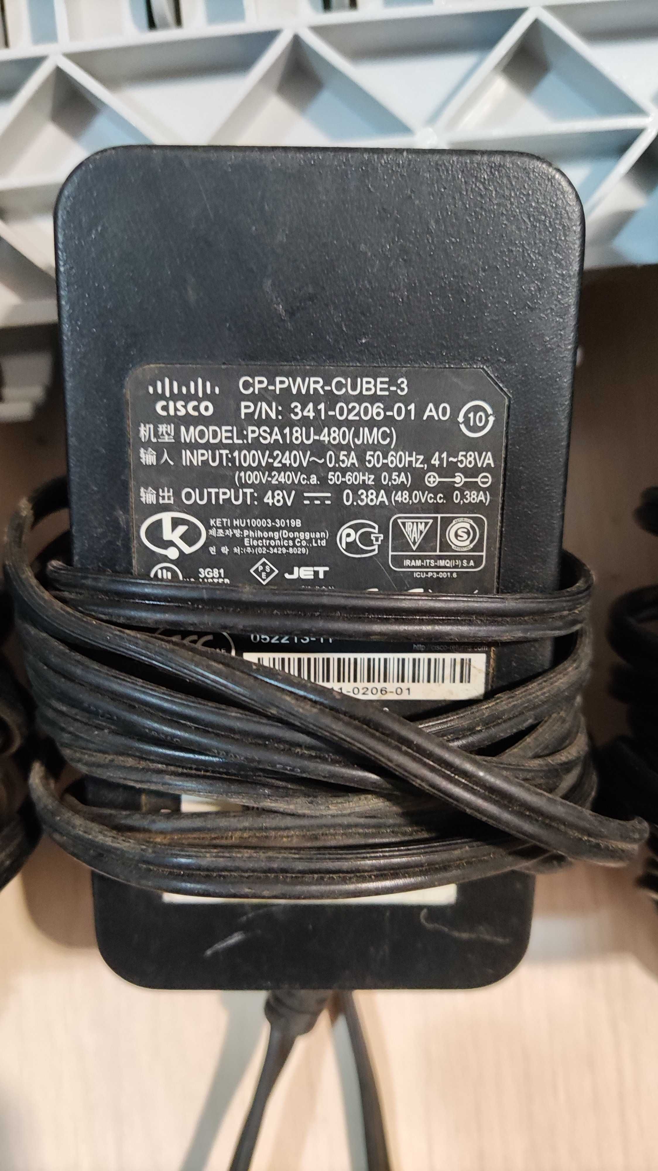 блок питания cisco AC/DC adapter 48в, 18вт CP-PWR-CUBE