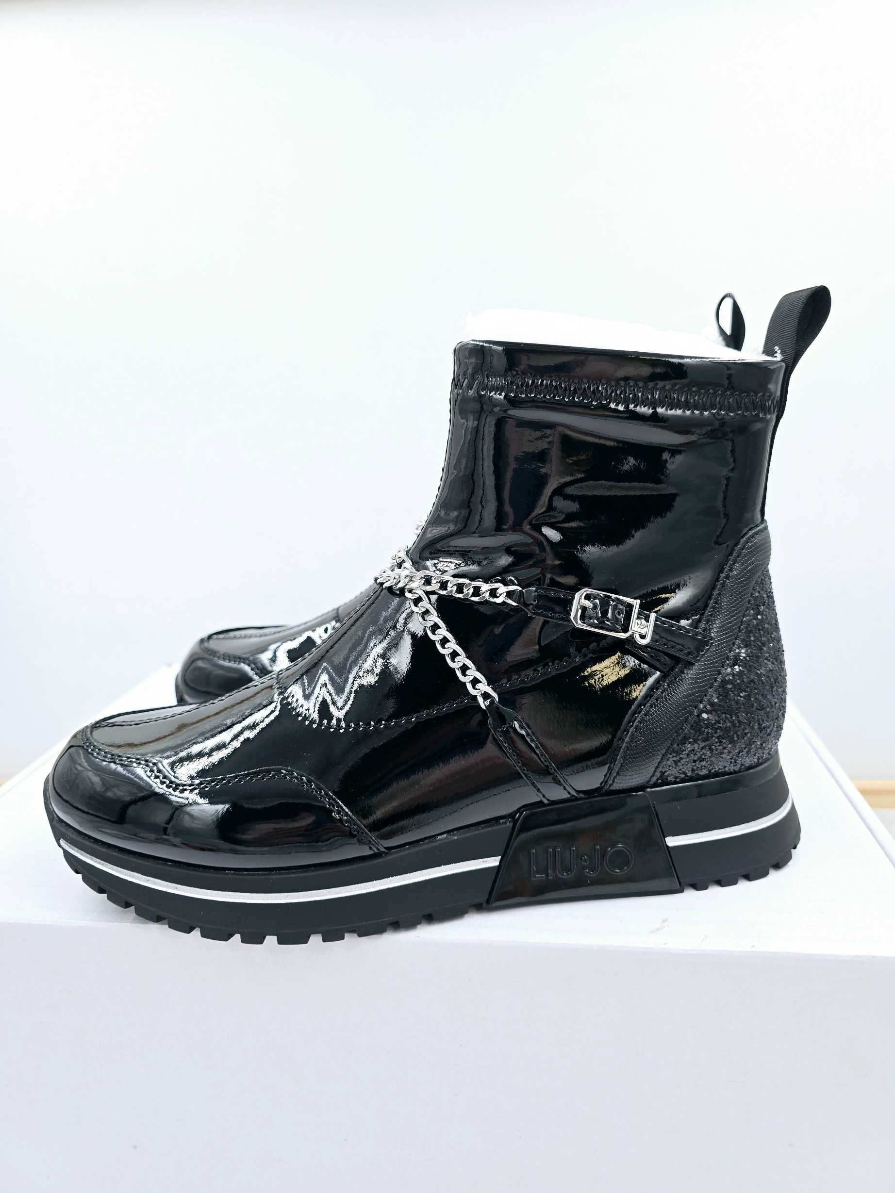 Botki damskie  lakierowane na zamek Kiss 637  Liu  Jo R.38 LI81W
