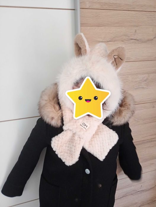 Czapka z szalem zimowa kot nowa prezent święta